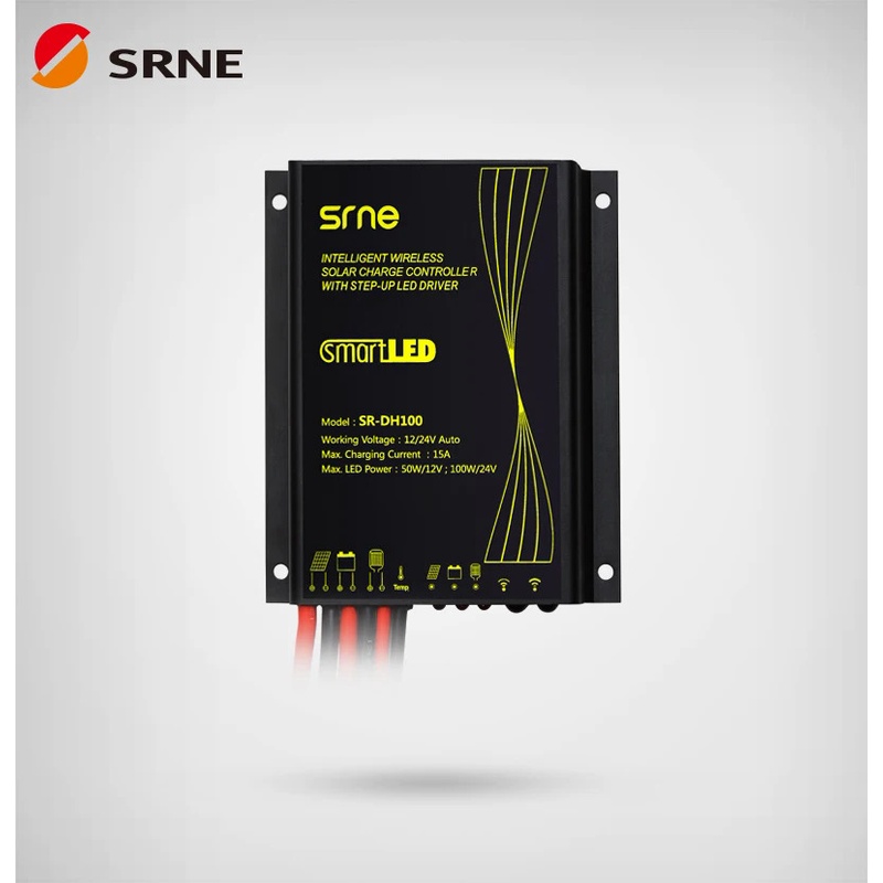 SRNE sr-dh100 12v 24V Solar Charge controller 15A intelligent wireless ...