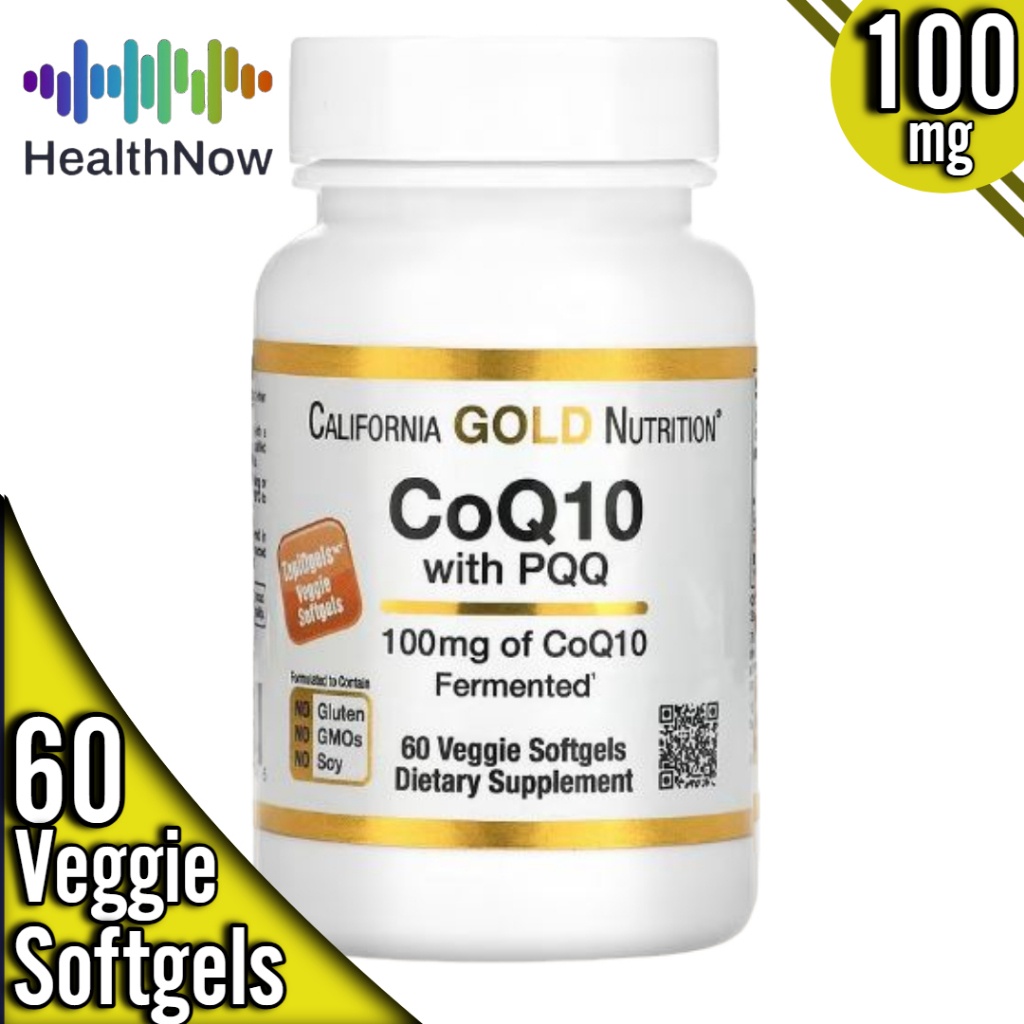 California Gold Nutrition CoQ10 With PQQ 100 Mg 60 Veggie Softgels With ...