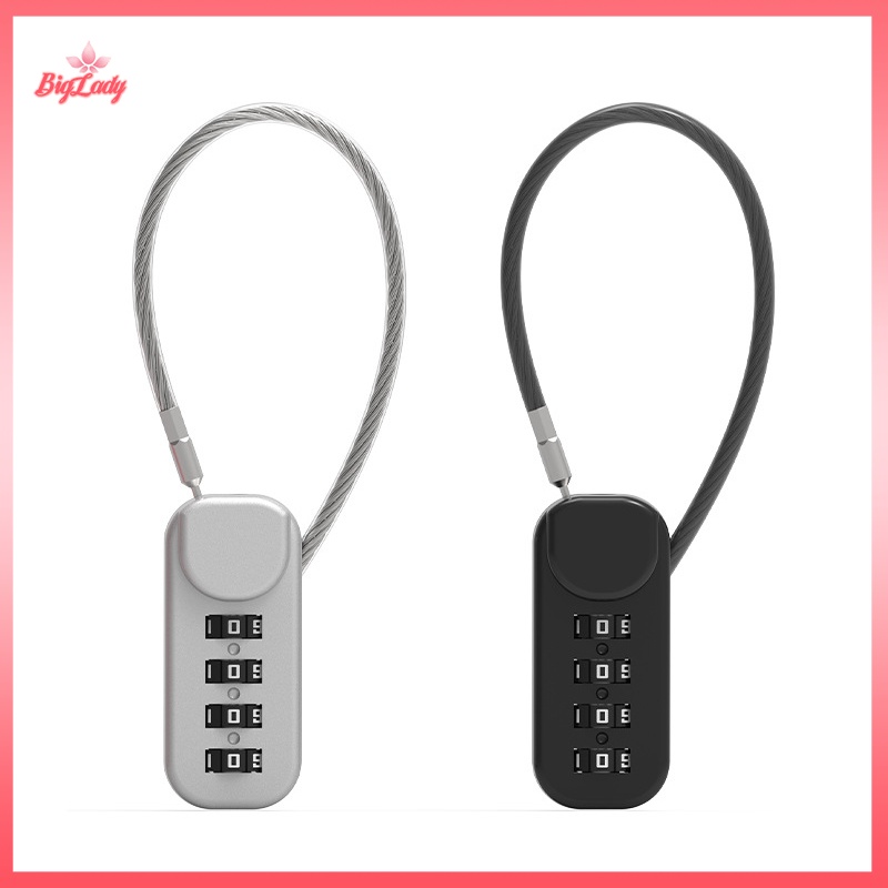 UVLN> 4 Digit Combination Code Number Lock With Spring Coil Wire Rope ...