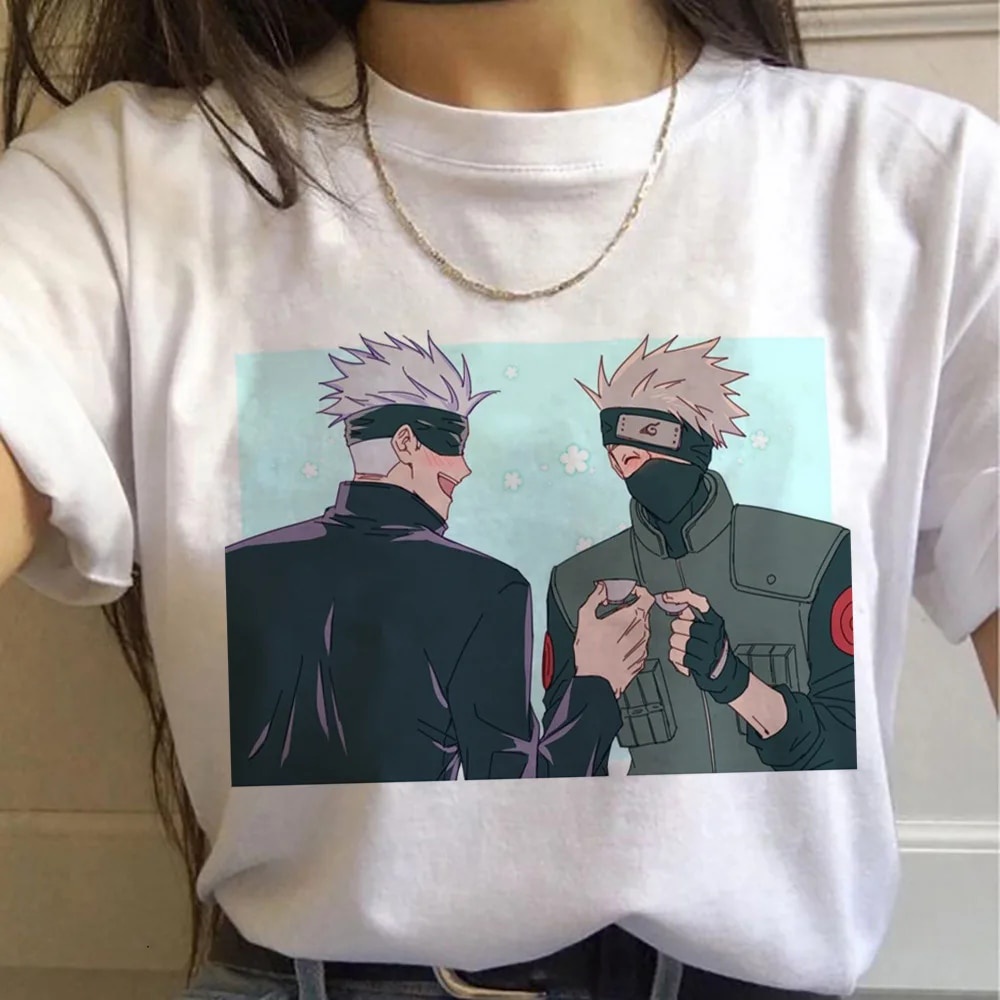 Viral Blouse Long Korean Basic Jujutsu Kaisen Gojo Satoru Kakashi Crew ...