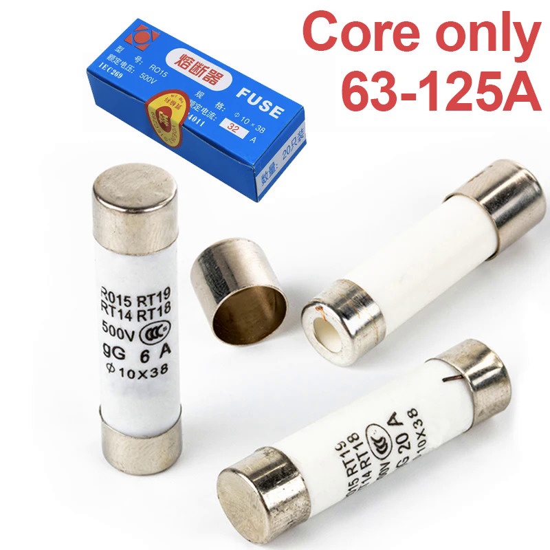 63-125A RT18-125AM 10PCS/BOX RO17 RT19 RT14 Ceramic fuse 22*58mm 63A ...