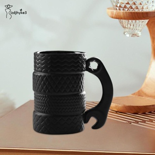 Tire Coffee Mug Beverage Cup for Men Comfortable Handle 450ml Drinking Cup