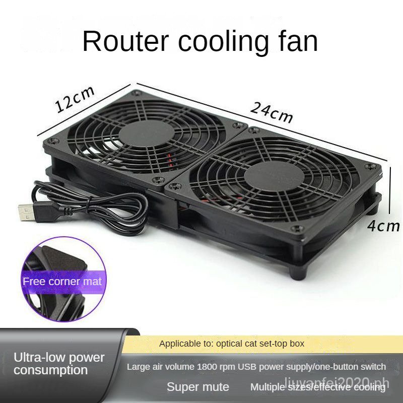 Usb Radiator Usb Router Cooling Fan Rack Ultra-Quiet Bracket Fan Water ...