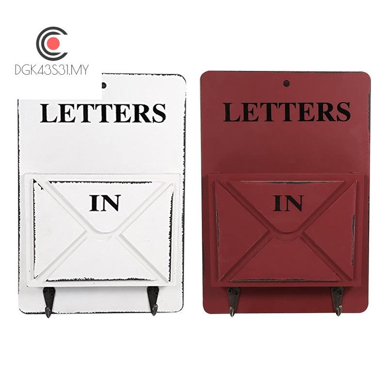 ∝ 2 Pcs Wooden Mail Box Letter Rack Wall Mounted Mail Sorter Storage ...