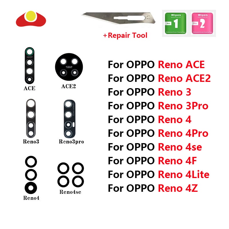 Rear Back Camera Glass Lens For Oppo Reno ACE 2 3 4 Pro 5G 4SE 4F 4Z 4 ...