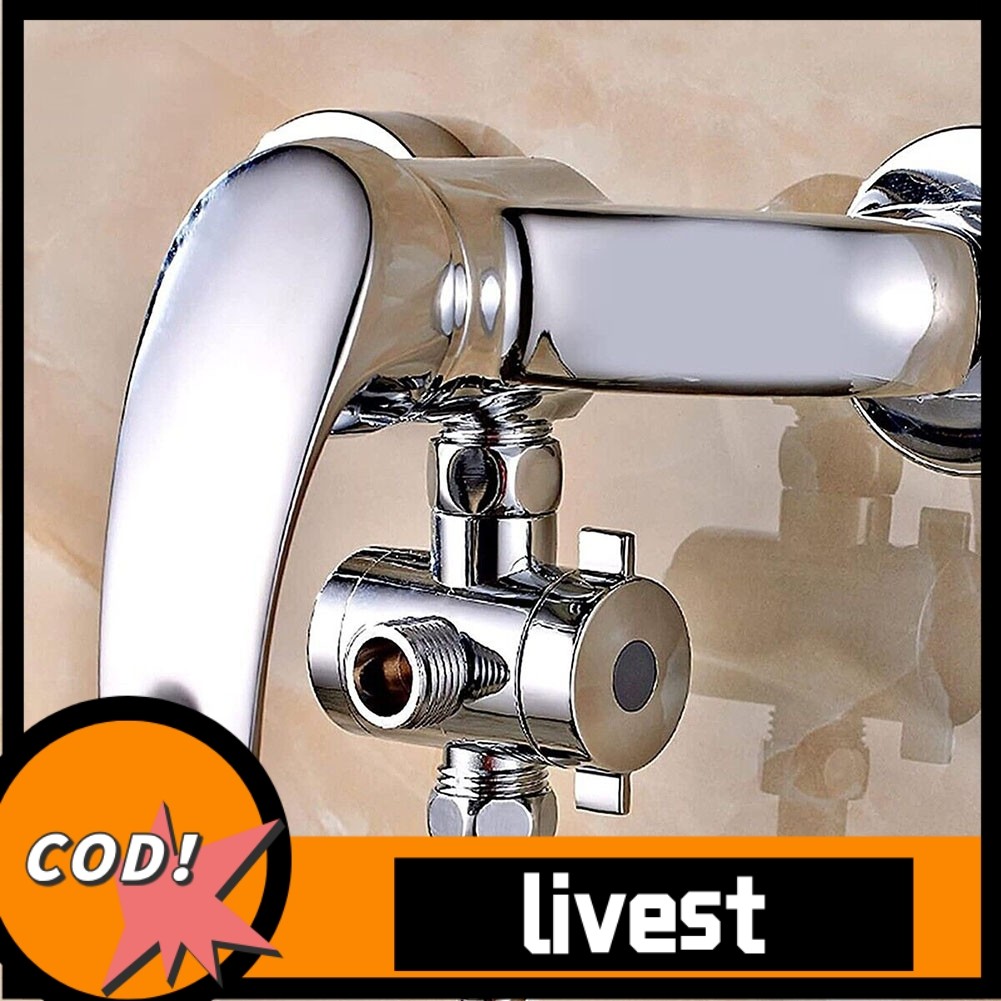 Livest/ 1/2" BSP Chrome 3-Way T-Adapter Shower Head Diverter Valve for Bath mixer Tap | Shopee ...