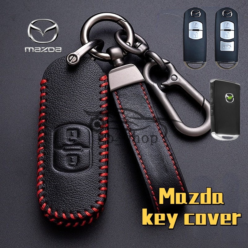 Leather Mazda Car Key Cover Mazda 2 3 6 Axela Atenza CX5 CX5 CX7 CX9 Smart 2/3 key casing