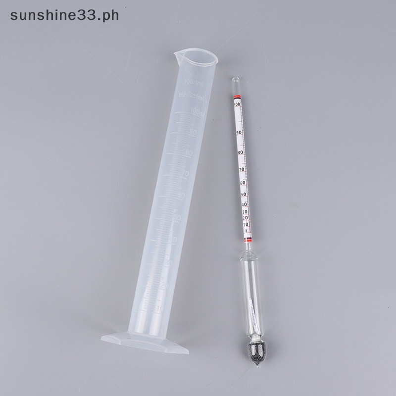 sunshine 1Set Hydrometer Tester Vintage Measuring Bottle Set Tools meter Wine Concentration