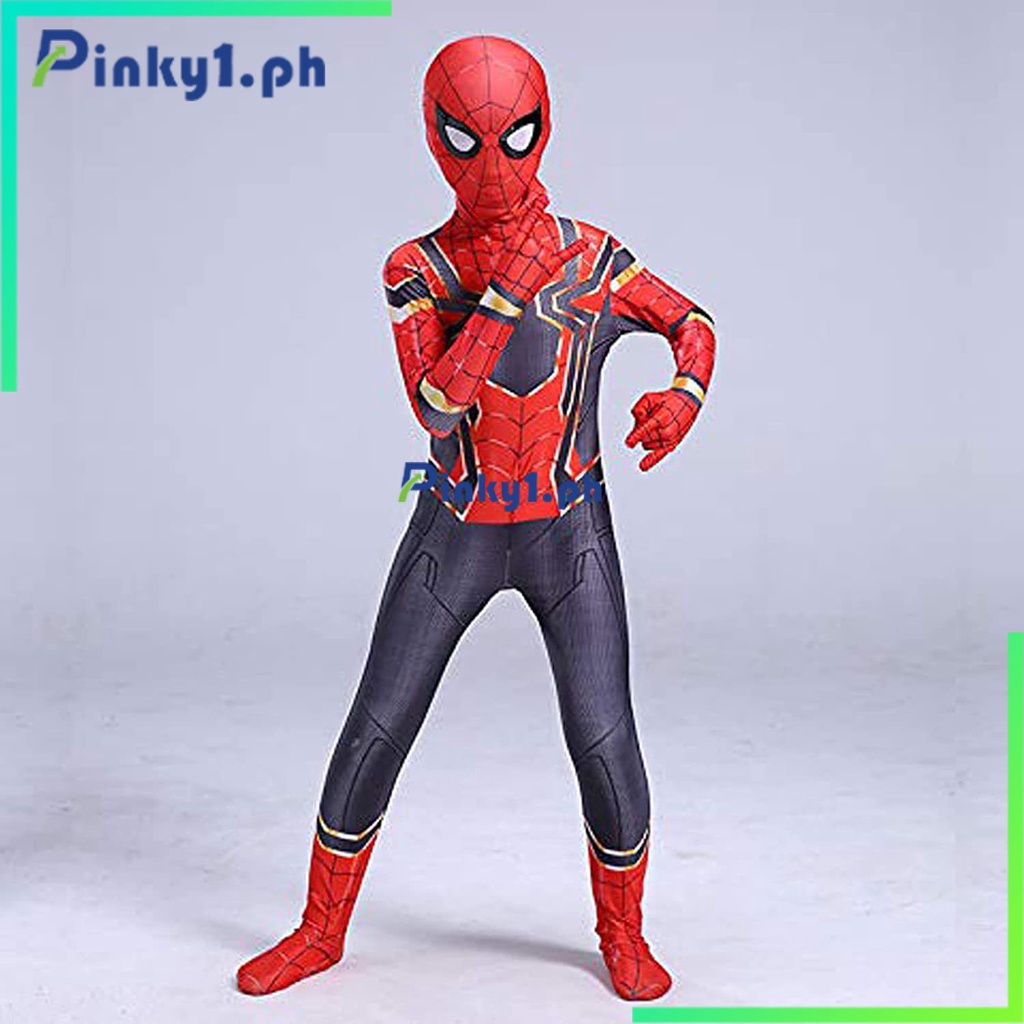 strapless open back dress Marvel Spider-Man Costume for Kids, Padded Jumpsuit