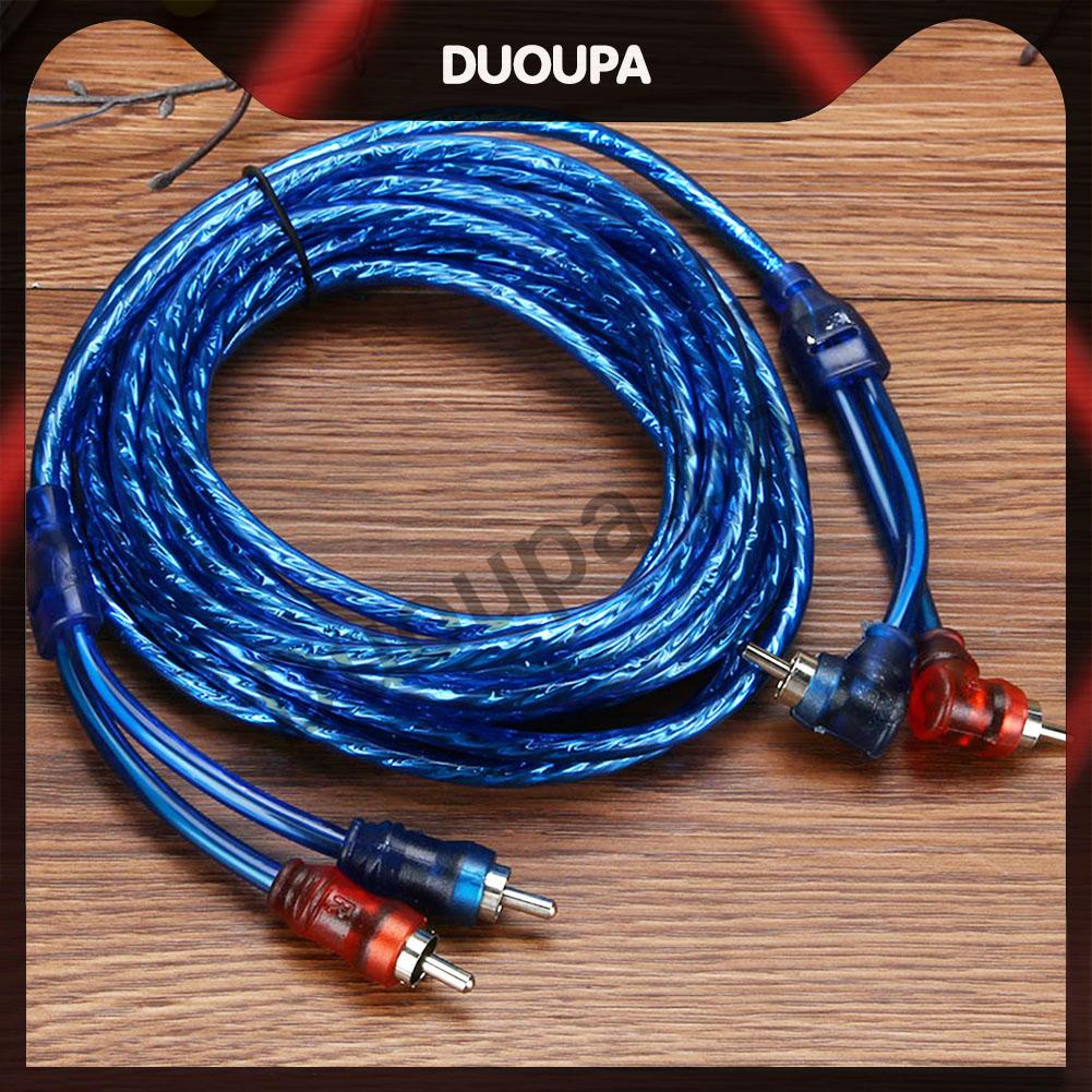 5 Meter 2 RCA to 2 RCA Plug Car Audio System Amplifier Braided Copper