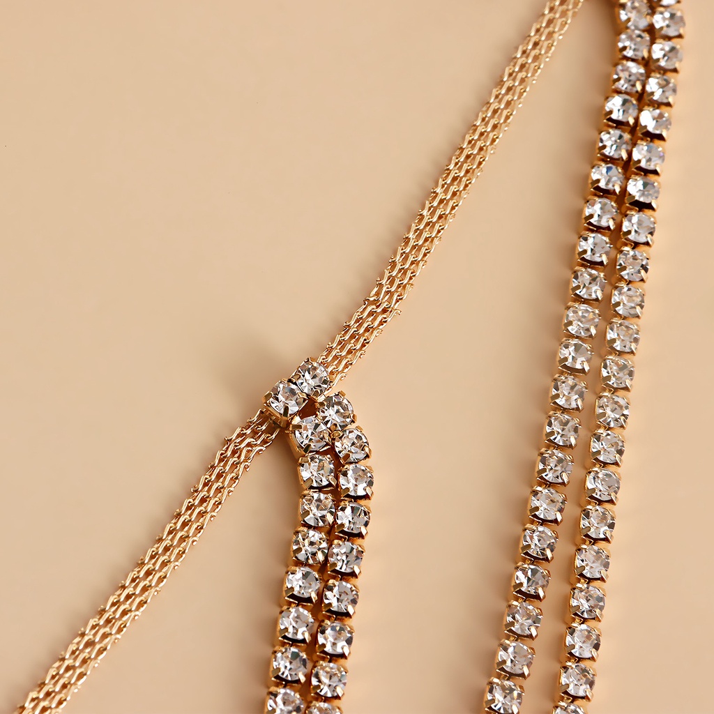 Fashion accessories are simple and sexy full-drilled multi-layer leg ...