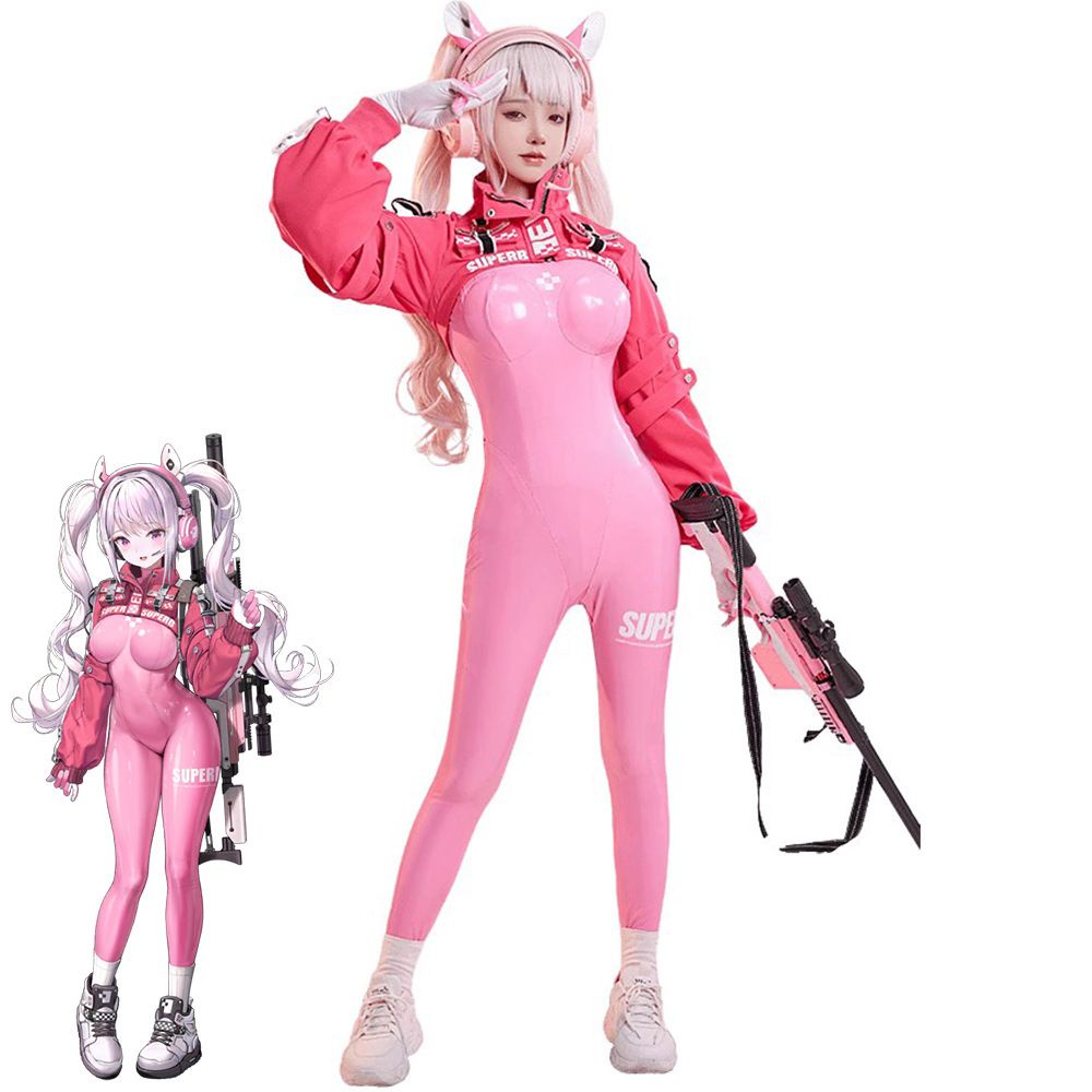 Nikke Goddess of Victory Alice cos Pink Tightsuit Set cosplay | Shopee ...