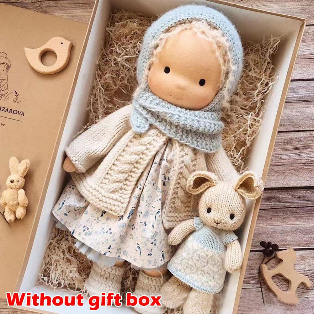 Waldorf Dolls Plush Toys Handmade Cotton Play Doll Child DIY Toy Partner Cute Clothing Doll F4A5