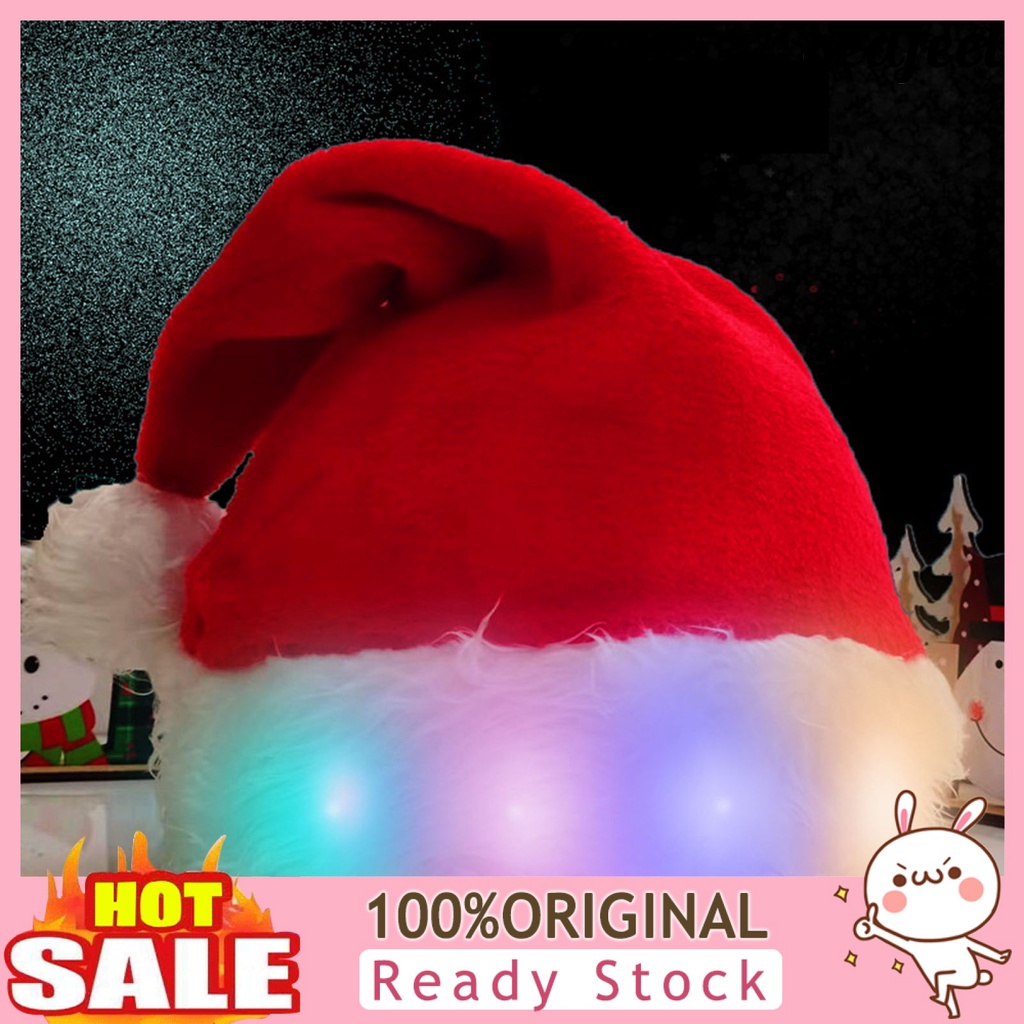 Santa hat with light up clearance ball