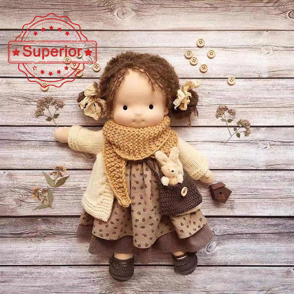 Waldorf Dolls Plush Toys Handmade Cotton Play Doll Child DIY Toy Partner Cute Clothing Doll F4A5