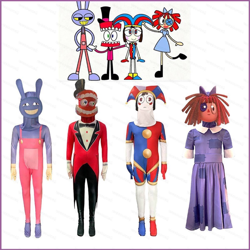 Sq2 Kids The Amazing Digital Circus Pomni Jax Ragatha Kinger Cosplay 