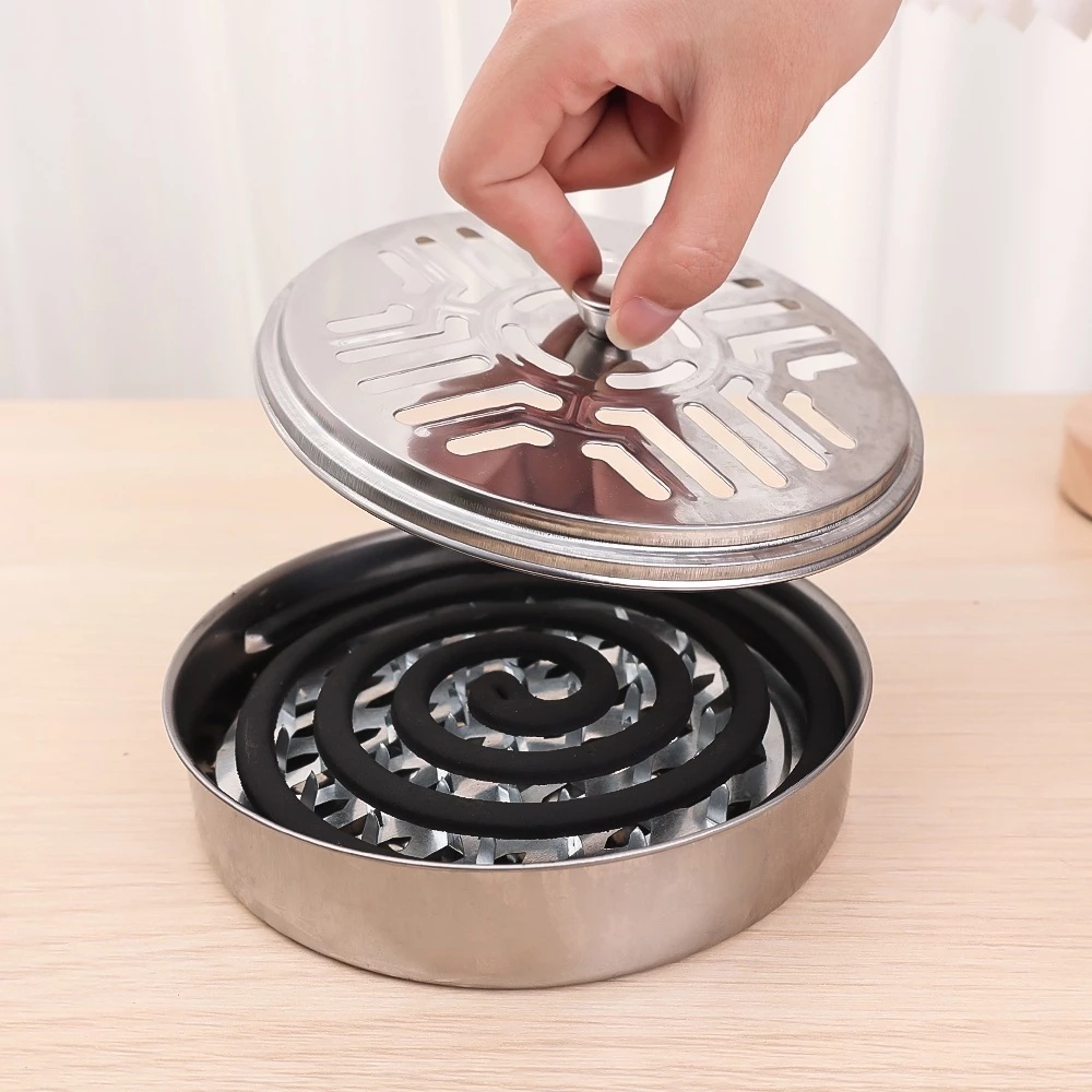 HM Mosquito Coil Holder Large Metal Repellent Rack With Cover | Shopee ...