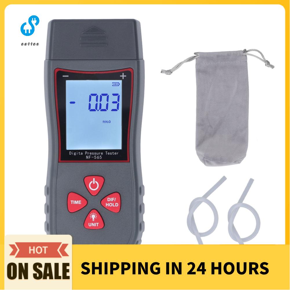Ttiitt Digital Differential Pressure Gauge Accurate Reading Zeroing