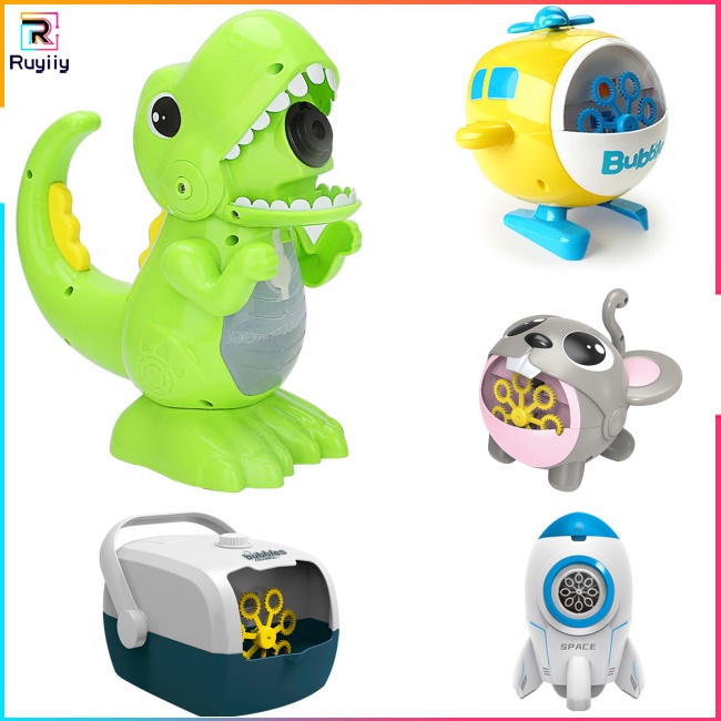 RU3 Electric Bubble Machine Cartoon Automatic Bubble Blower Cute Bubble ...