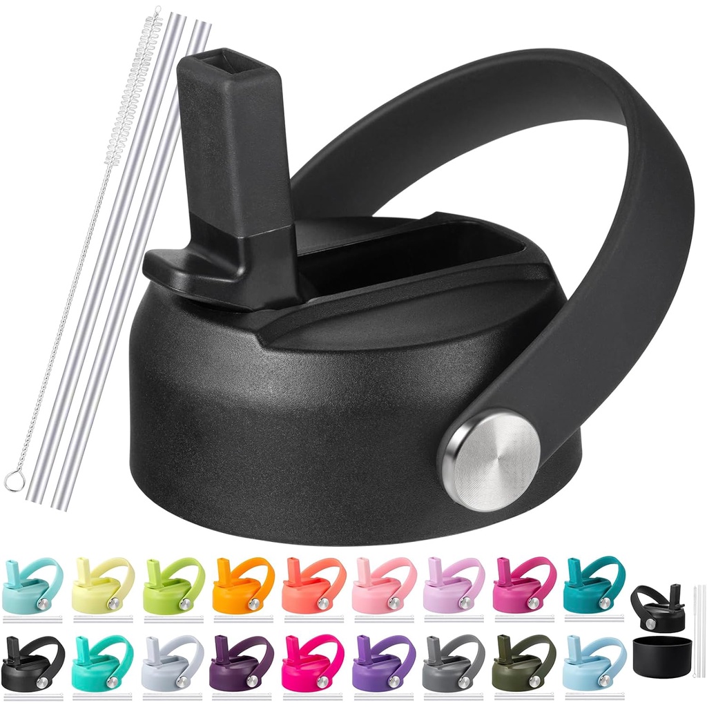 Straw Lid for Aquaflask Flask Wide Mouth 14 18 22 32 40 64oz, Straw