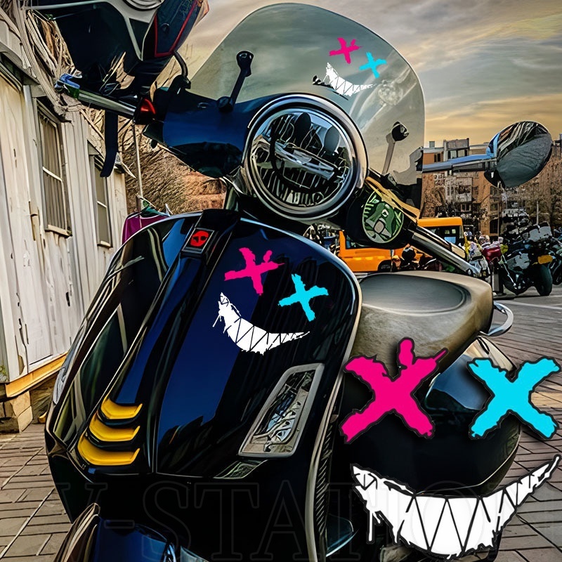 Smiling Demon Reflective PVC Car Sticker / 3 Sizes Motorcycle ...