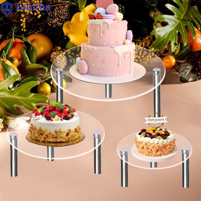 Tabitha Acrylic Cake Stand Clear Cake Display Stand Dessert Table ...