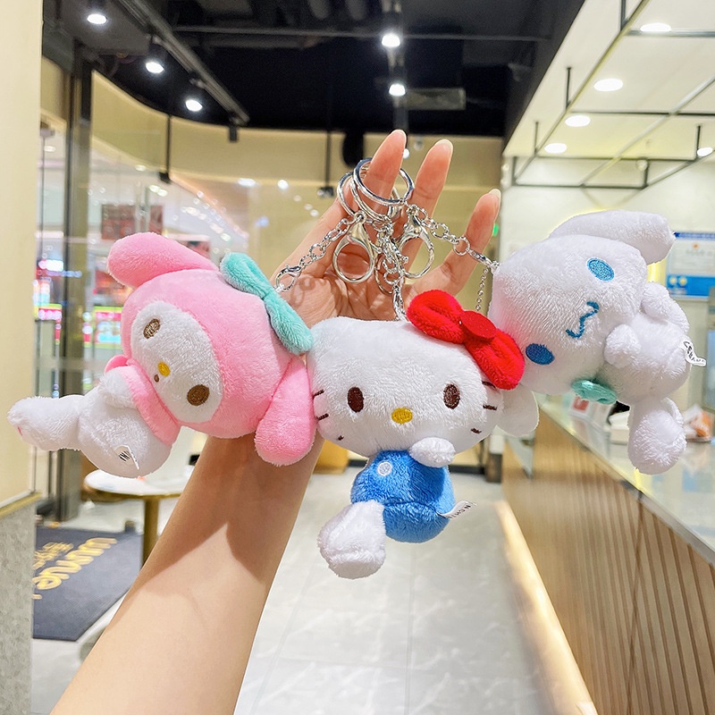 Sanrio Hello Kitty My Melody Cinnamoroll Plush Toys Kawaii Cute Keychain Soft Stuffed Pendant Birthday Gift Shopee Philippines