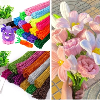 100 Pieces Pipe Cleaners 24 Assorted Colored Chenille Stems For Art Crafts
