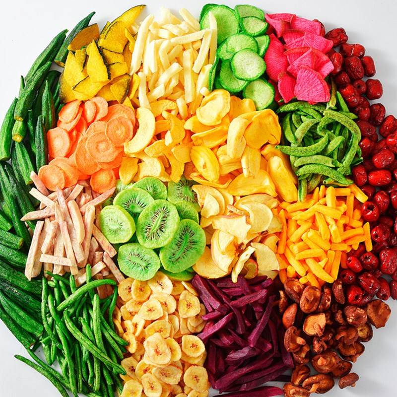 Fruit and vegetable crisps, mixed fruit and vegetable mixed pack