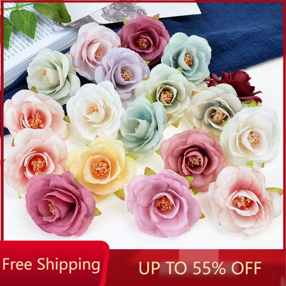 Light Yellow Rose & Peony Artificial Flower Bunch Set of 2 main image 1