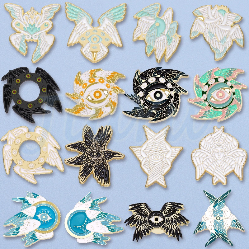 White Angel Enamel Pins Pure Angel Wings Brooches Seraph Lapel Badges ...