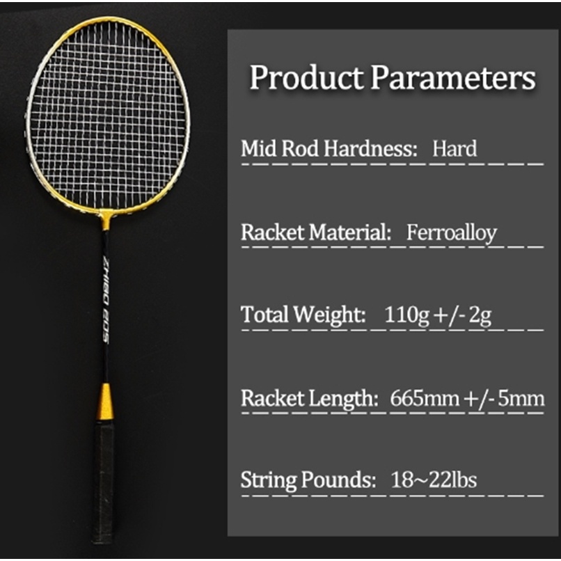Badminton Set with Feather Shuttlecocks Aluminum Alloy Frame Student ...