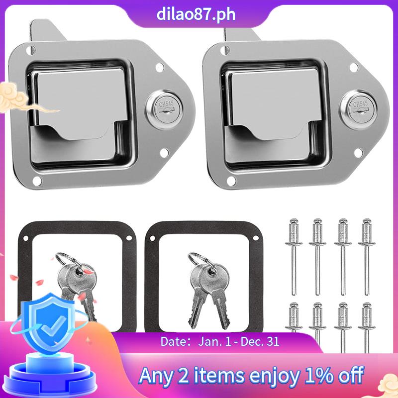 Truck Tool Box Latch Stainless Steel Toolbox Paddle Lock Replacement Handle With Keys For Truck 6773