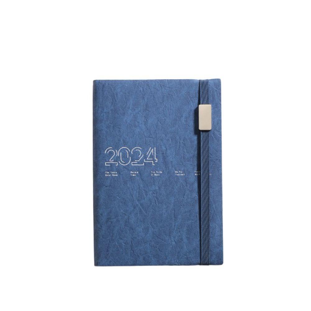 DAPHNE 2024 Agenda Book, PU Leather Stationery Calendar Book, A5 Daily