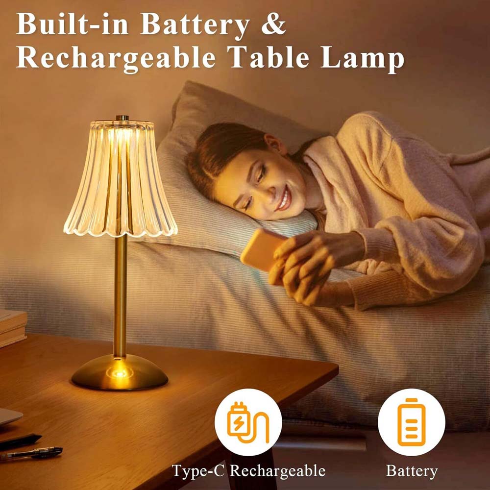 Lithium battery desk lamp, crystal eye protection lamp, USB charging