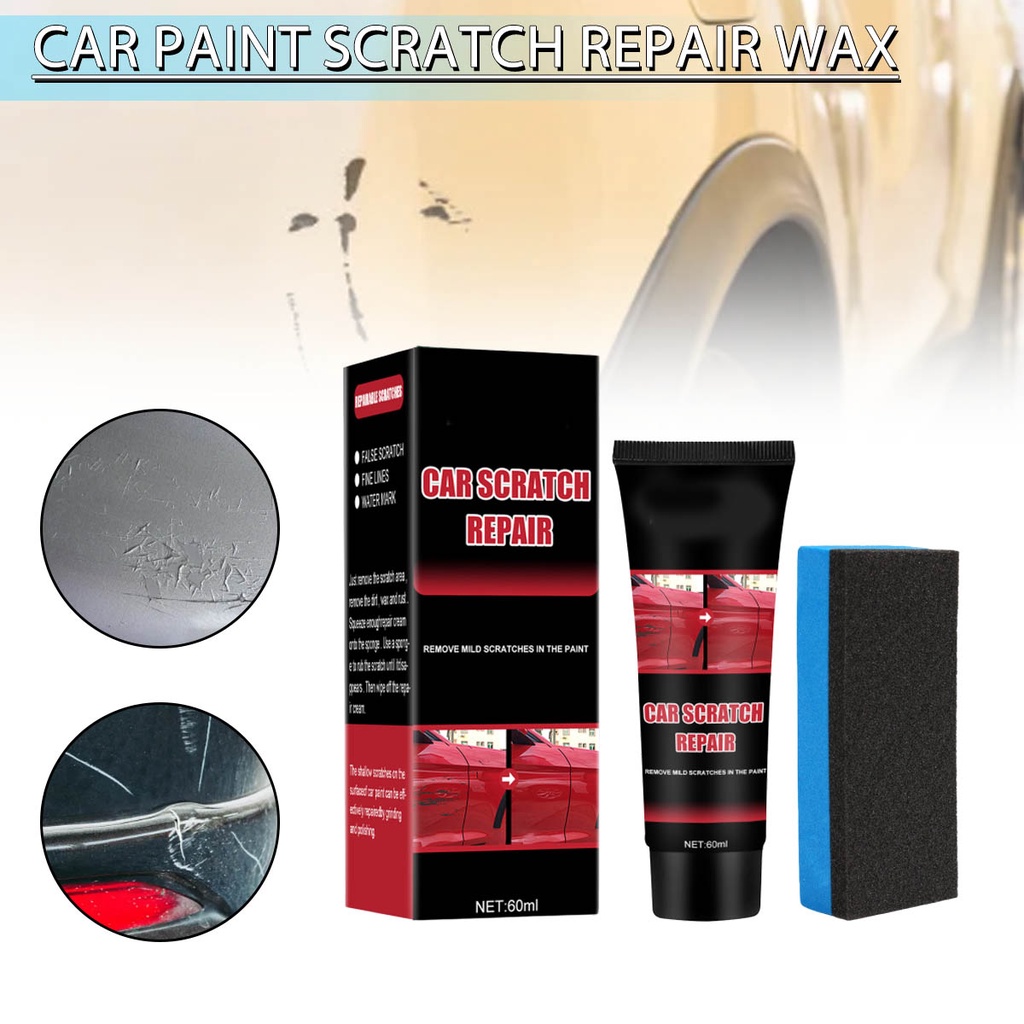 Car Scratch Repair Cream Remover Polishing Scratches Removal Sponge Kit
