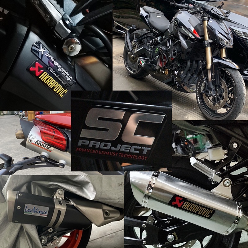 Heat-resistant Motorcycles Aluminum Decals Stickers Akrapovic AC AR ...