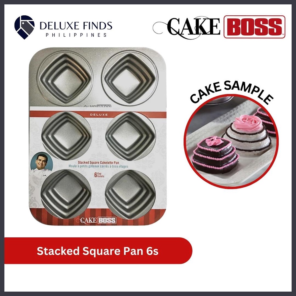 Cake Boss Novelty Bakeware 6-Cup Nonstick Flower Cakelette Pan, Gray