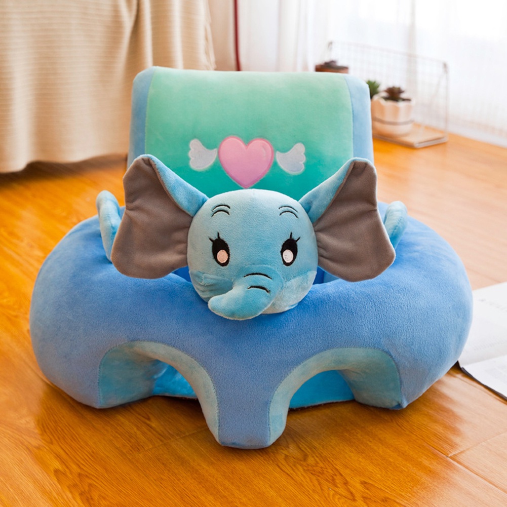Soft  Baby Sofa Seat Plus Cushion Cover In Blue Color