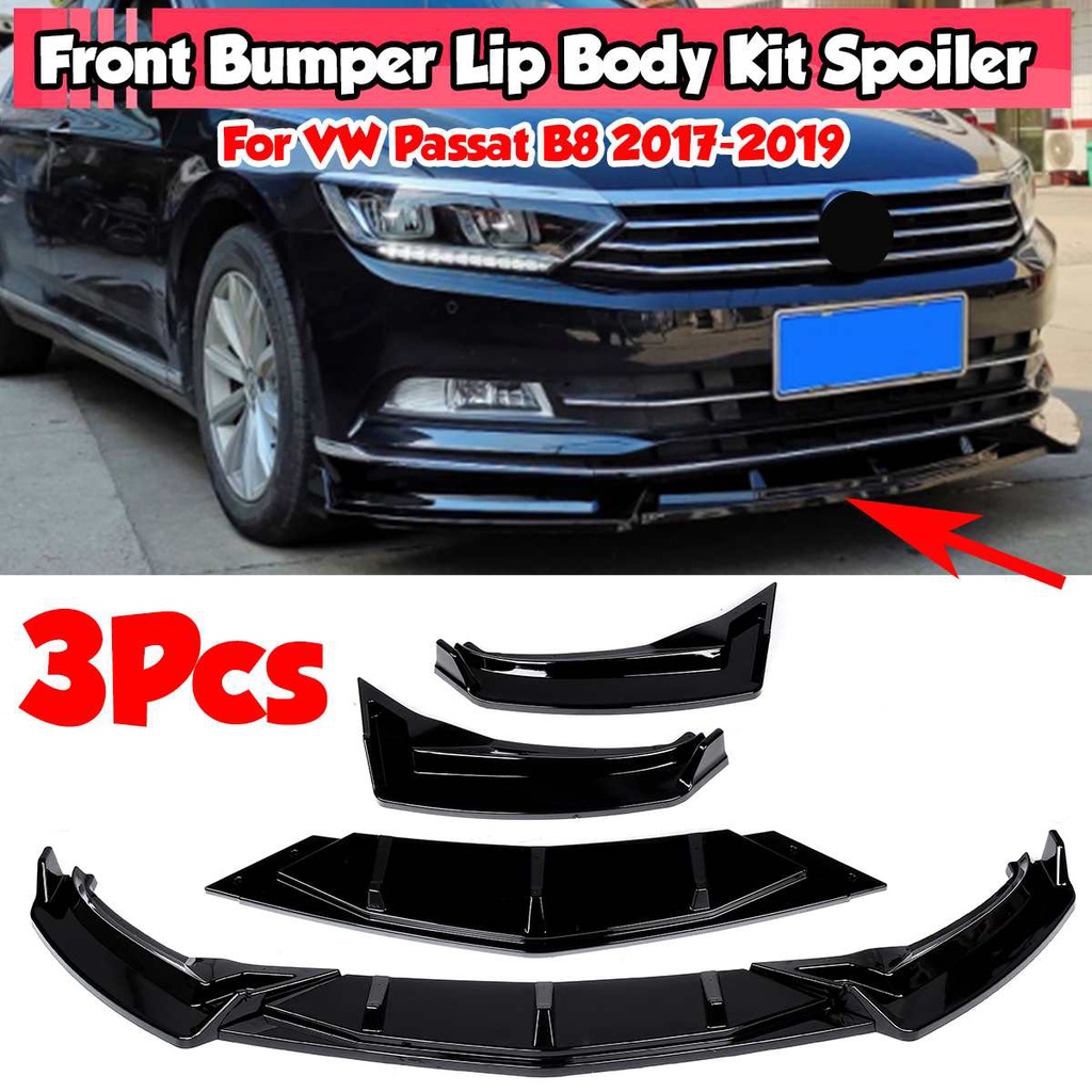 For VW Passat B8 2017-2019 Car Front Bumper Splitter Lip Diffuser Body ...