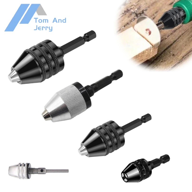 Drill Chuck Keyless Screwdriver Impact Driver Adaptor Electric Micro Motor Clamp Mini Chuck