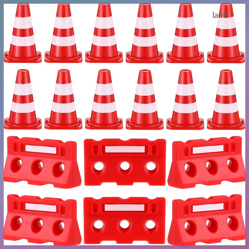 24 Pcs Mini Traffic Signs Toys for Kids Road Barricade Educational Sand ...