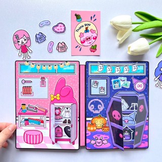 Toca Life World Quiet Book Toca Boca Kuromi and Melody Doll House paper ...