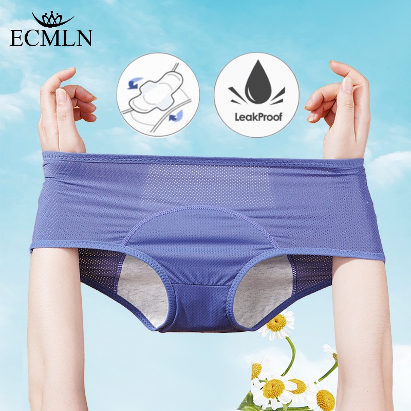 thumbnail image 2 of Cotton Period Underwear For Women INNERSY Periodenunterschwäsche Schwarz High Waist Menstruation Unterwäsche Period Panties 3 Pack (36, Schwarz Little Girls 2 of 14