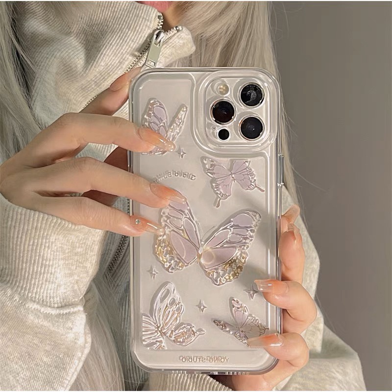 Butterfly Phone Case for ITEL A60s A60 Transparent Clear Case | Shopee ...