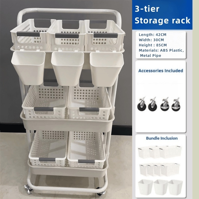 Metal armrest Bundle Set 3-Tier with 4 Wide Basket 3 Narrow Baskets & 3 ...