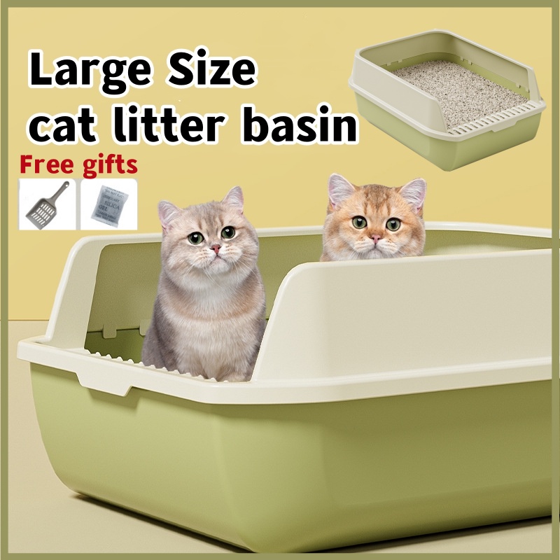 Cat Litter Basin Large Size Thickened Semi-closed Cat Litter Basin Anti ...