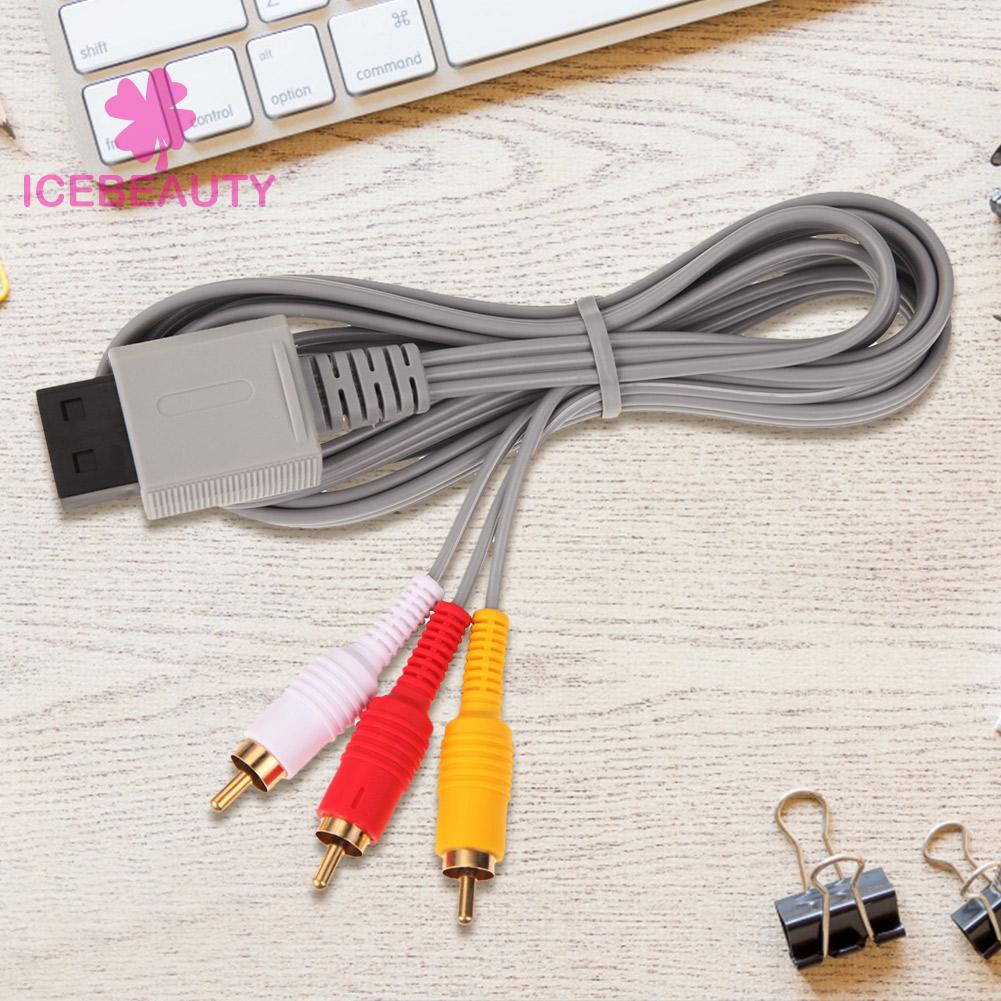 Audio Video AV Adapter Composite 3 RCA Cable for Nintendo Wii Cord Wire