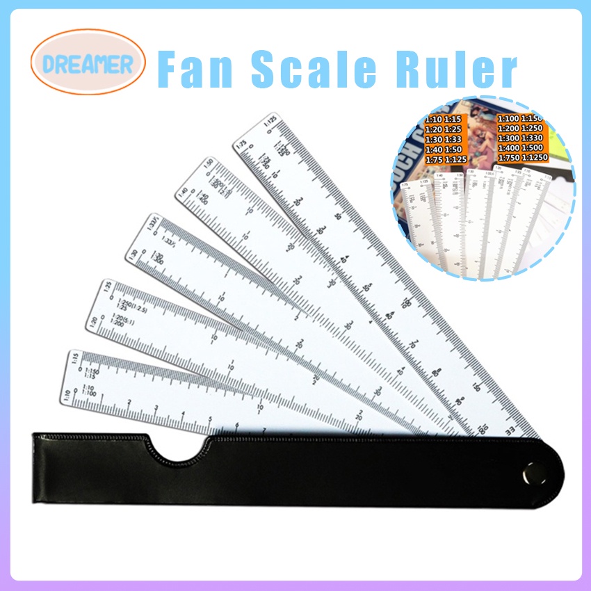Fan Shape Architects Scale Ruler Multi Ratio Measure Scale Butterfly ...