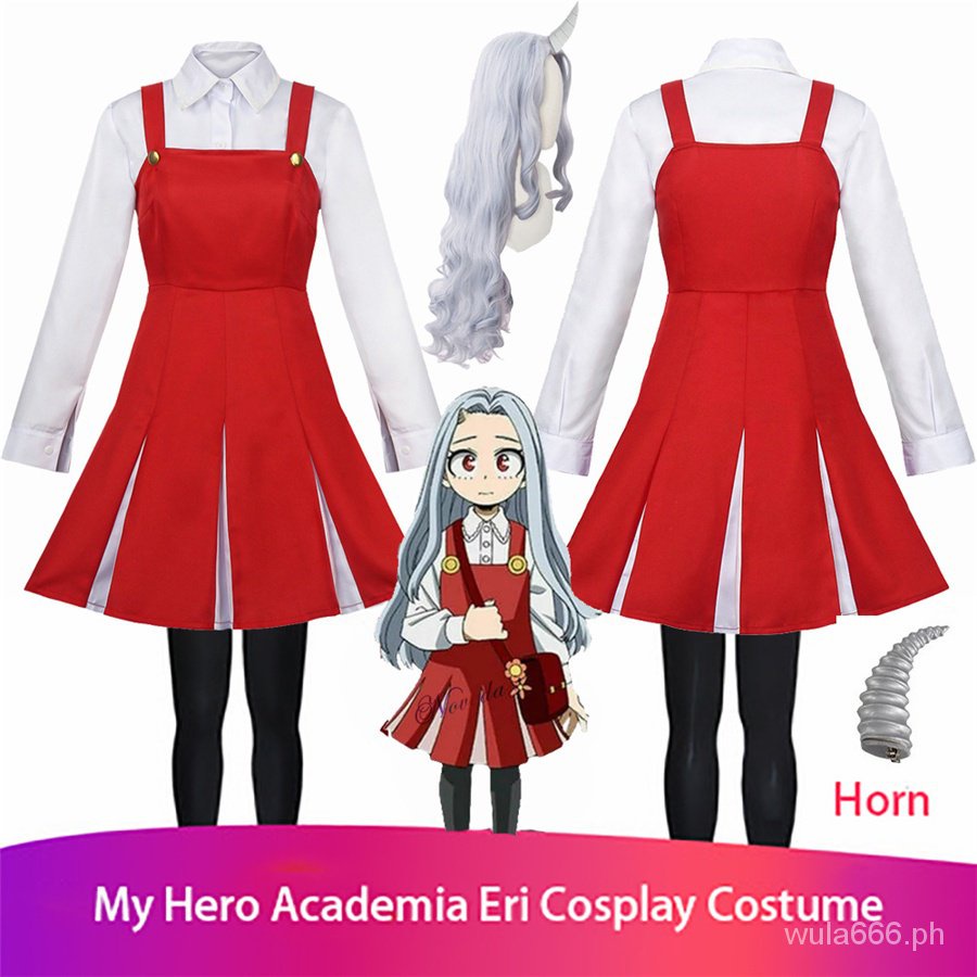 My Hero Academia Eri Cosplay Costume Uniform Horn Dress Wig Cosplay